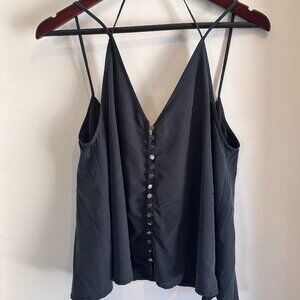 Free People Shimmy Shaker Tank in Washed Black